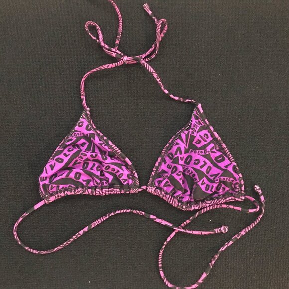 Volcom Purple Bikini Top Large - Picture 2 of 3